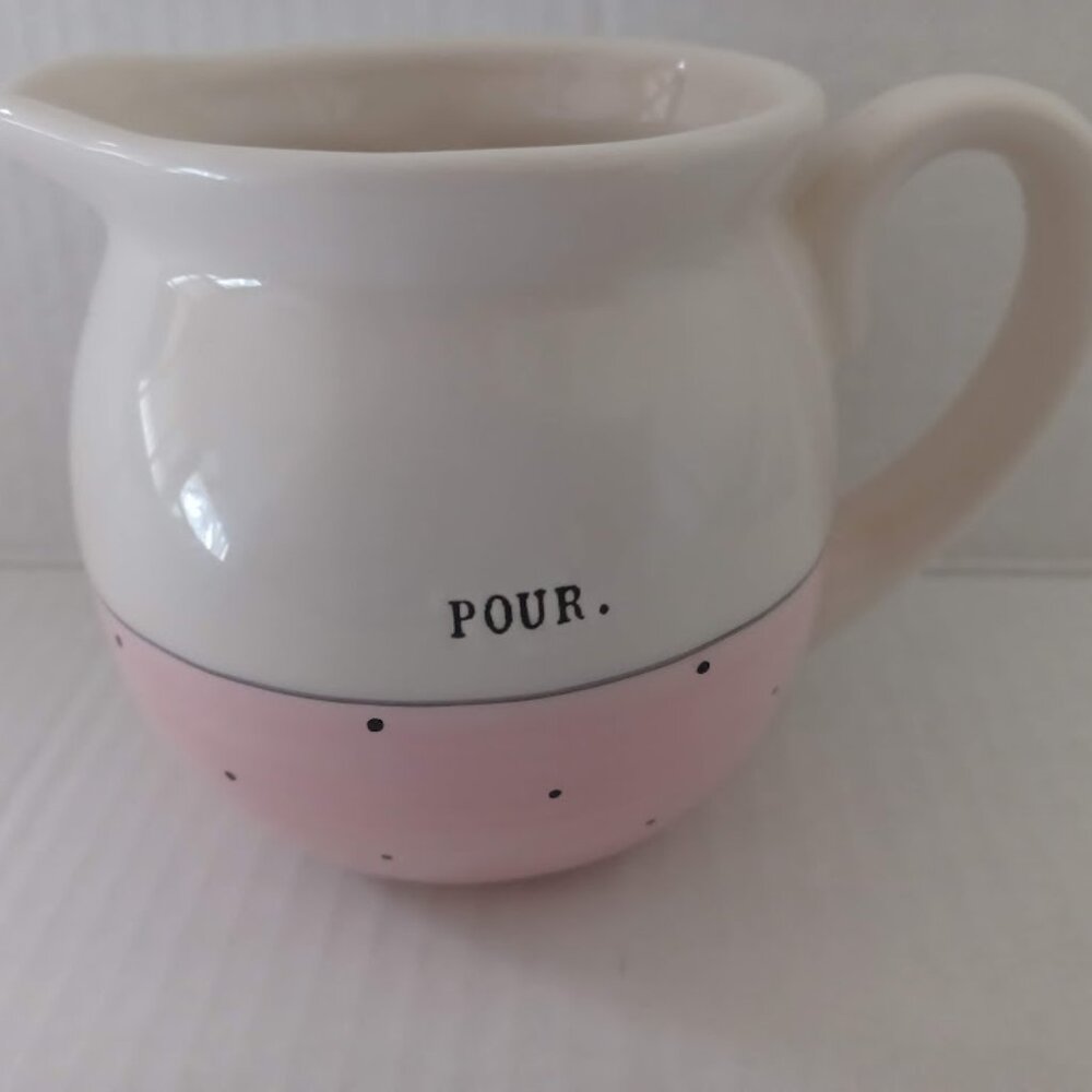 Rae Dunn Artisan Collection By Magenta Pour - Pink Dots - Retired Pattern Rare